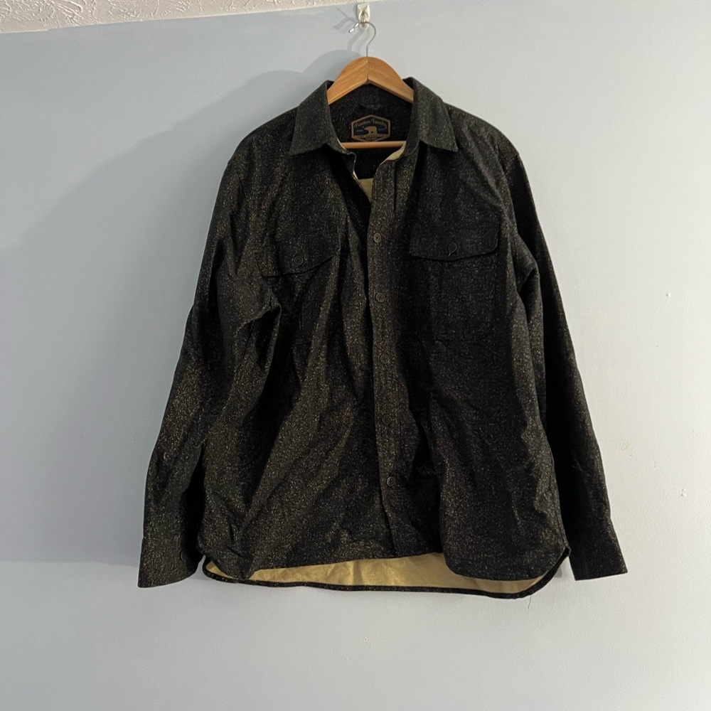 Men's Freedom Foundry Dry Goods CO.   Black and tan warm flannel shirt size XL
